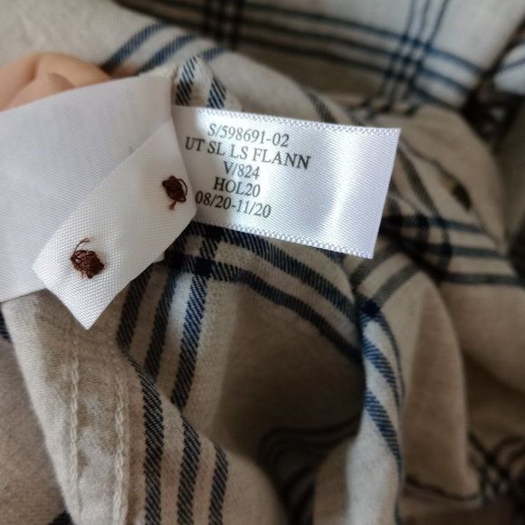 Banana Republic Men's Untucked Flannel Plaid Button Down Shirt Grey size Small - Picture 10 of 12